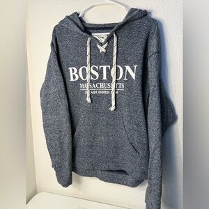 Vineyard Vines Boston Crewneck Hoodie in Dark Heather Navy